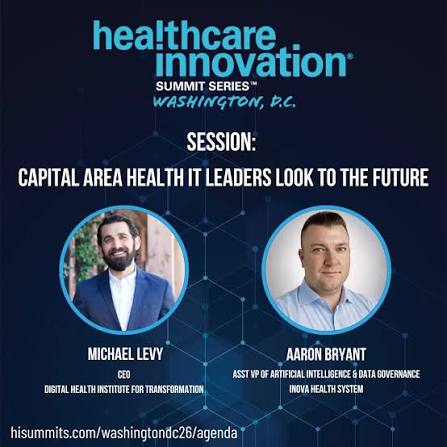 Healthcare Innovation Summit Washington DC session card featuring Michael Levy