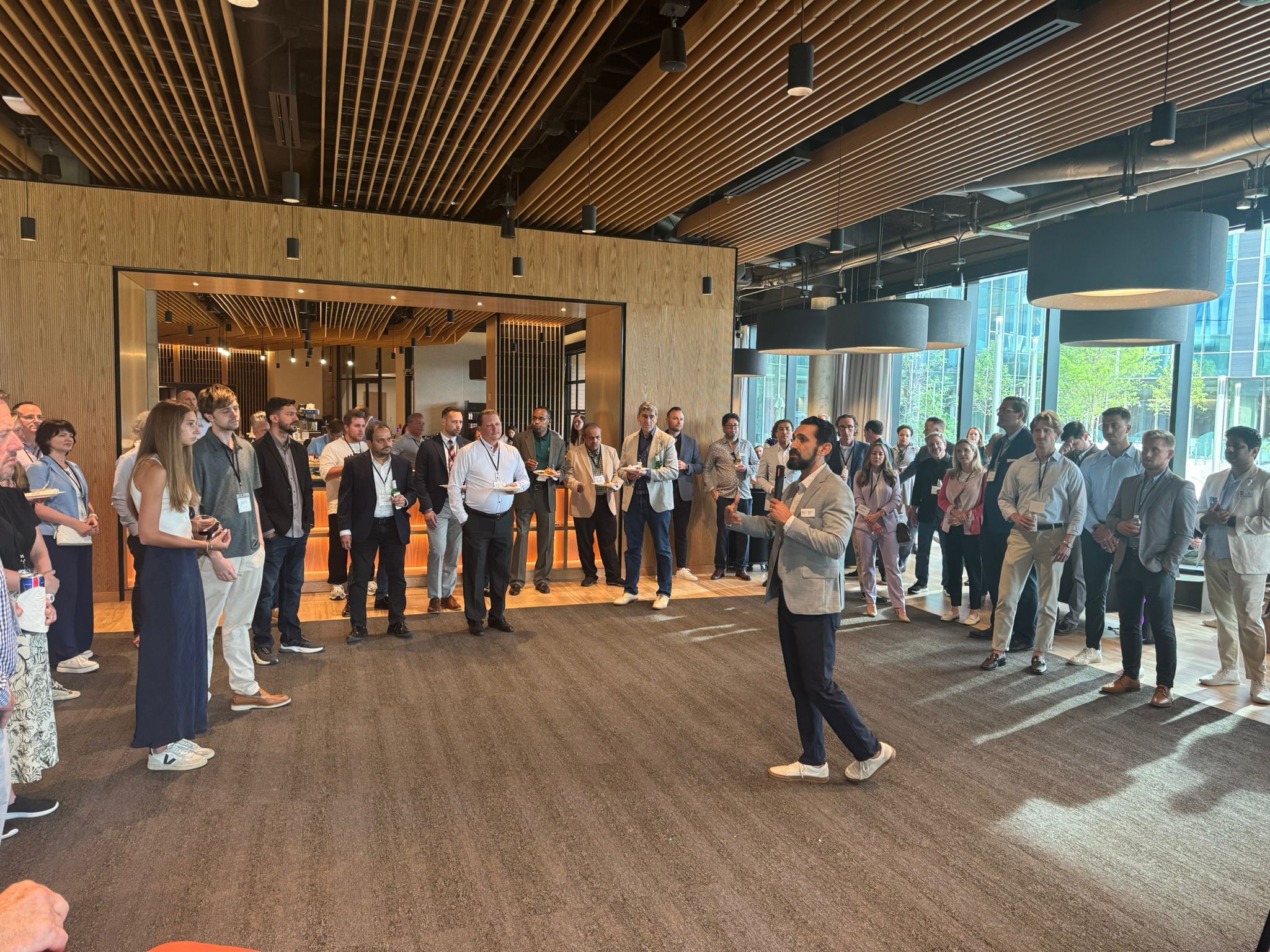 Michael Levy presenting to a room of attendees at a digital health gathering